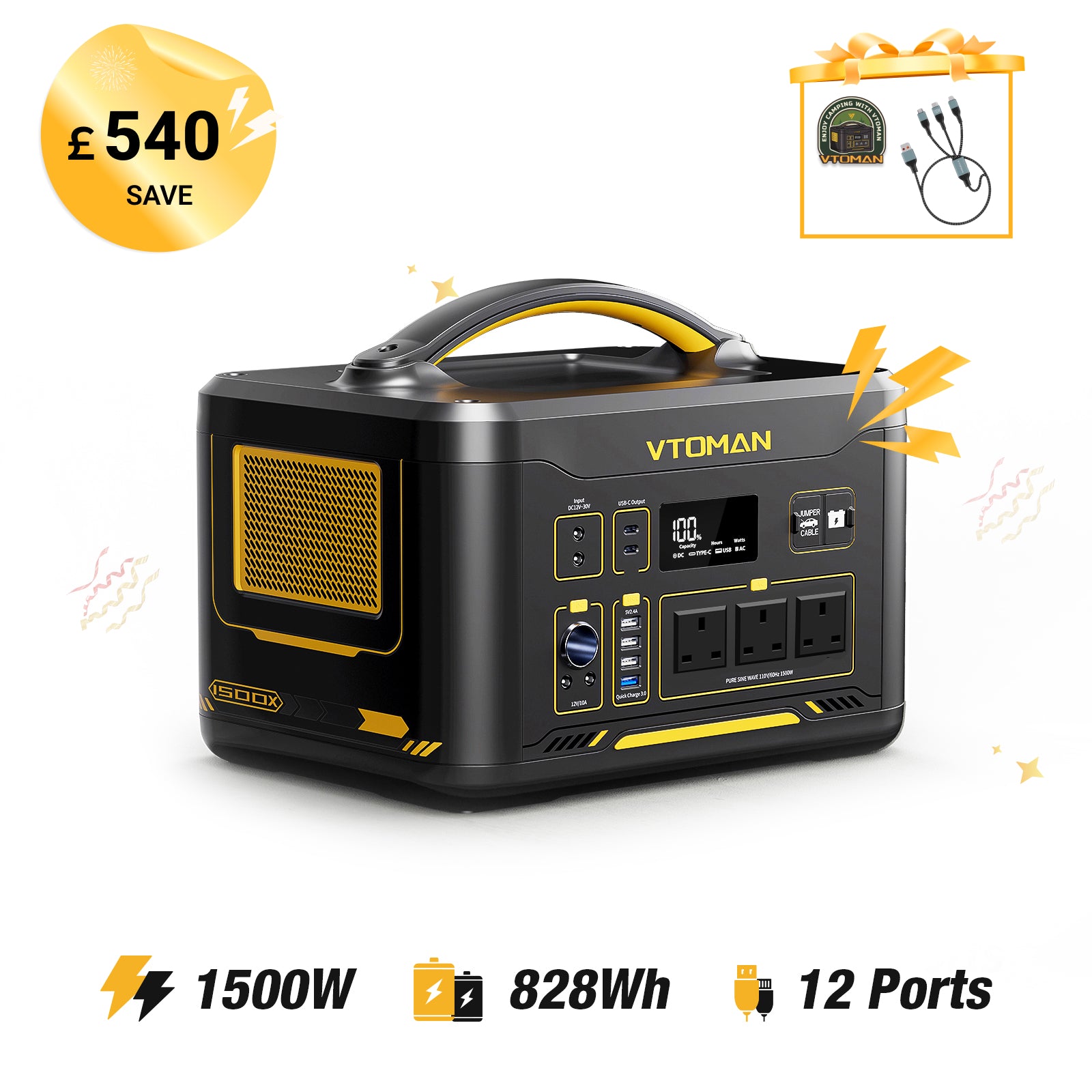 VTOMAN Jump 1500X Portable Power Station