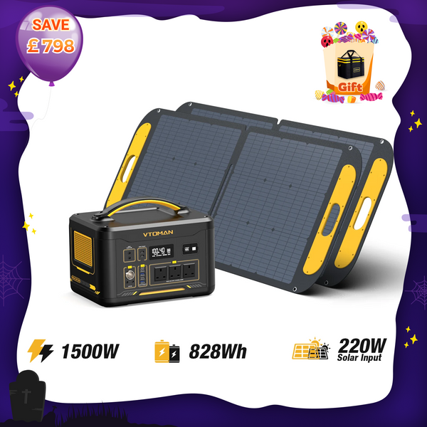 Jump 1500W/ 828Wh 2*110W Solar Generator