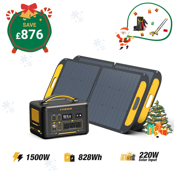 Jump 1500W/ 828Wh 2*110W Solar Generator