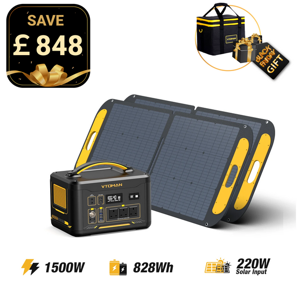 Jump 1500W/ 828Wh 2*110W Solar Generator