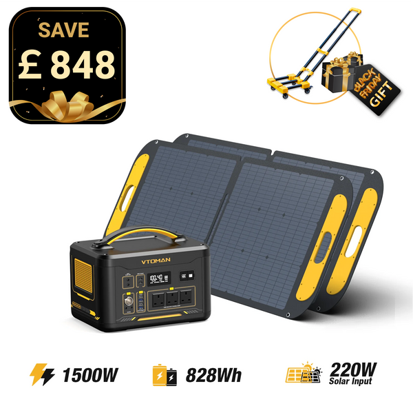 Jump 1500W/ 828Wh 2*110W Solar Generator