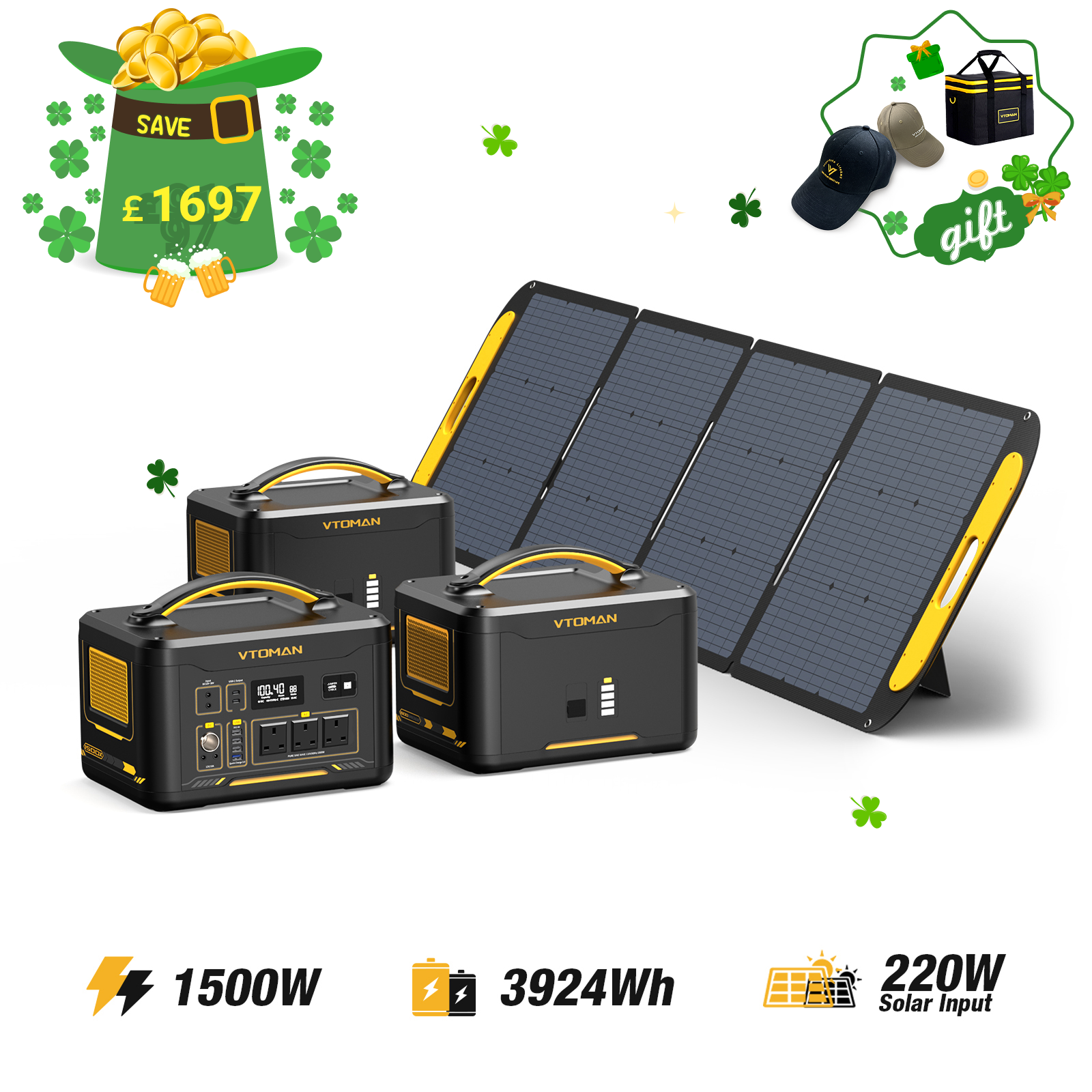 Jump 1500W/3924Wh 220W Solar Generator