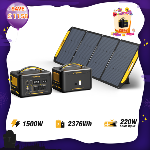 Balíček JUMP1500X+přídavná baterie+2*100W solární panel