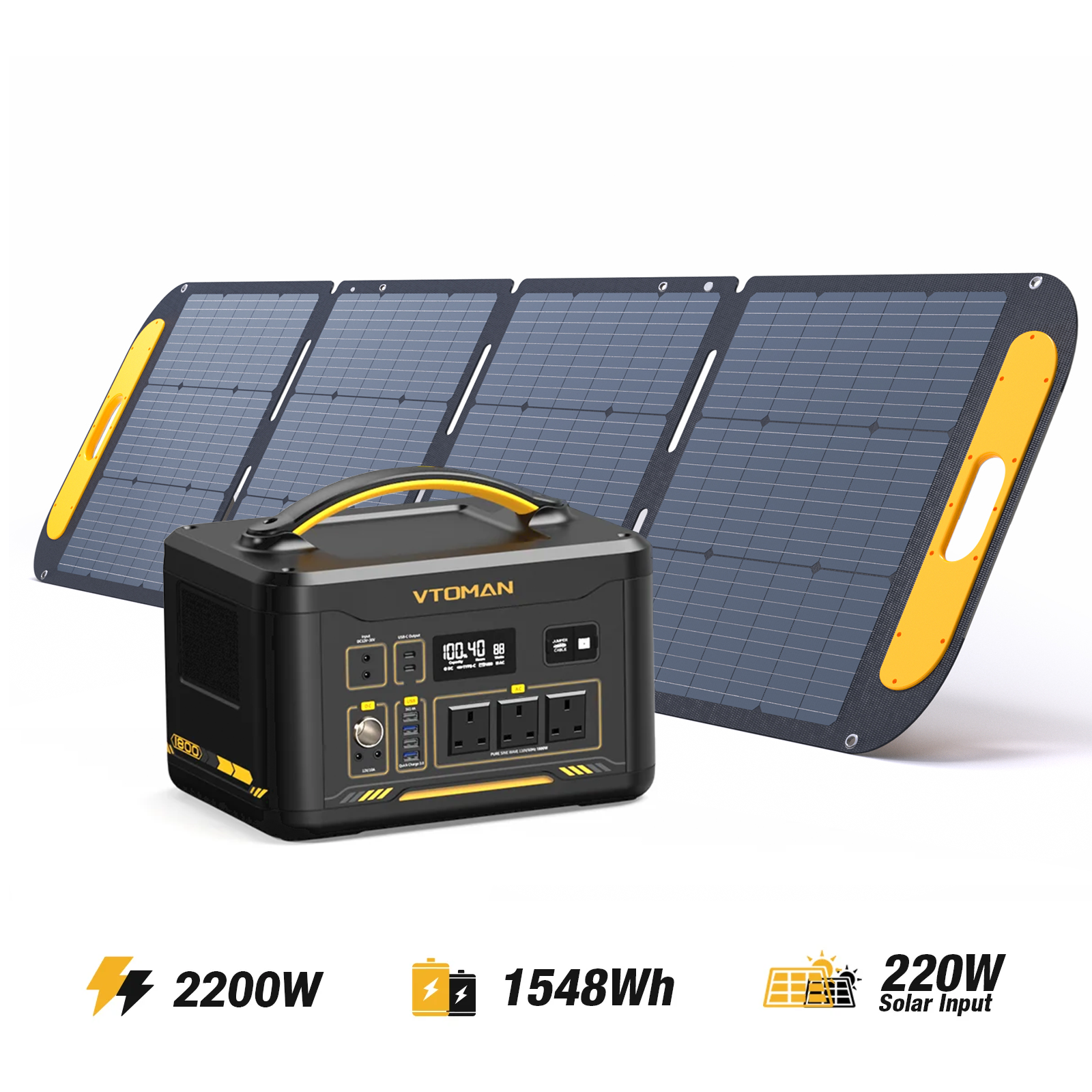 Jump 2200W/1548Wh 220WPro Solar Generator
