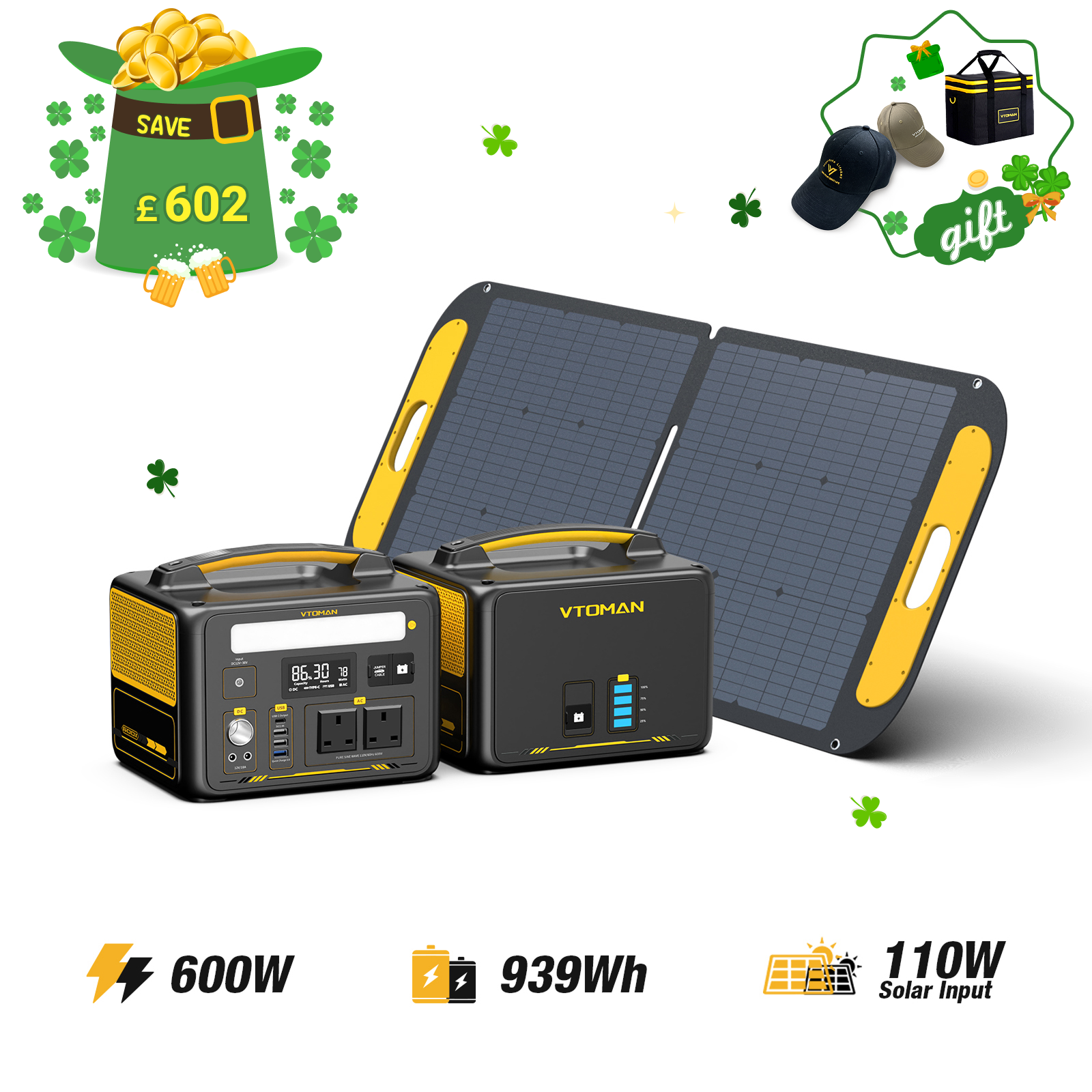 Jump 600W/939Wh 110W Solar Generator