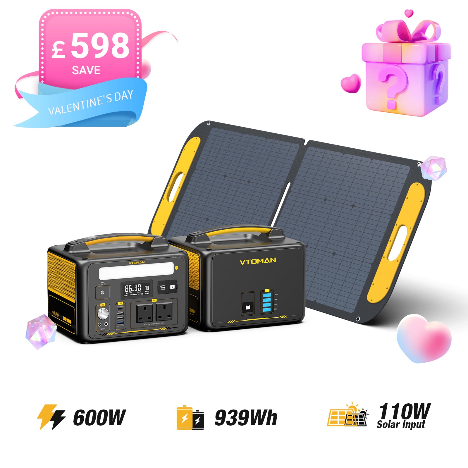 Jump 600W/939Wh 110W Solar Generator