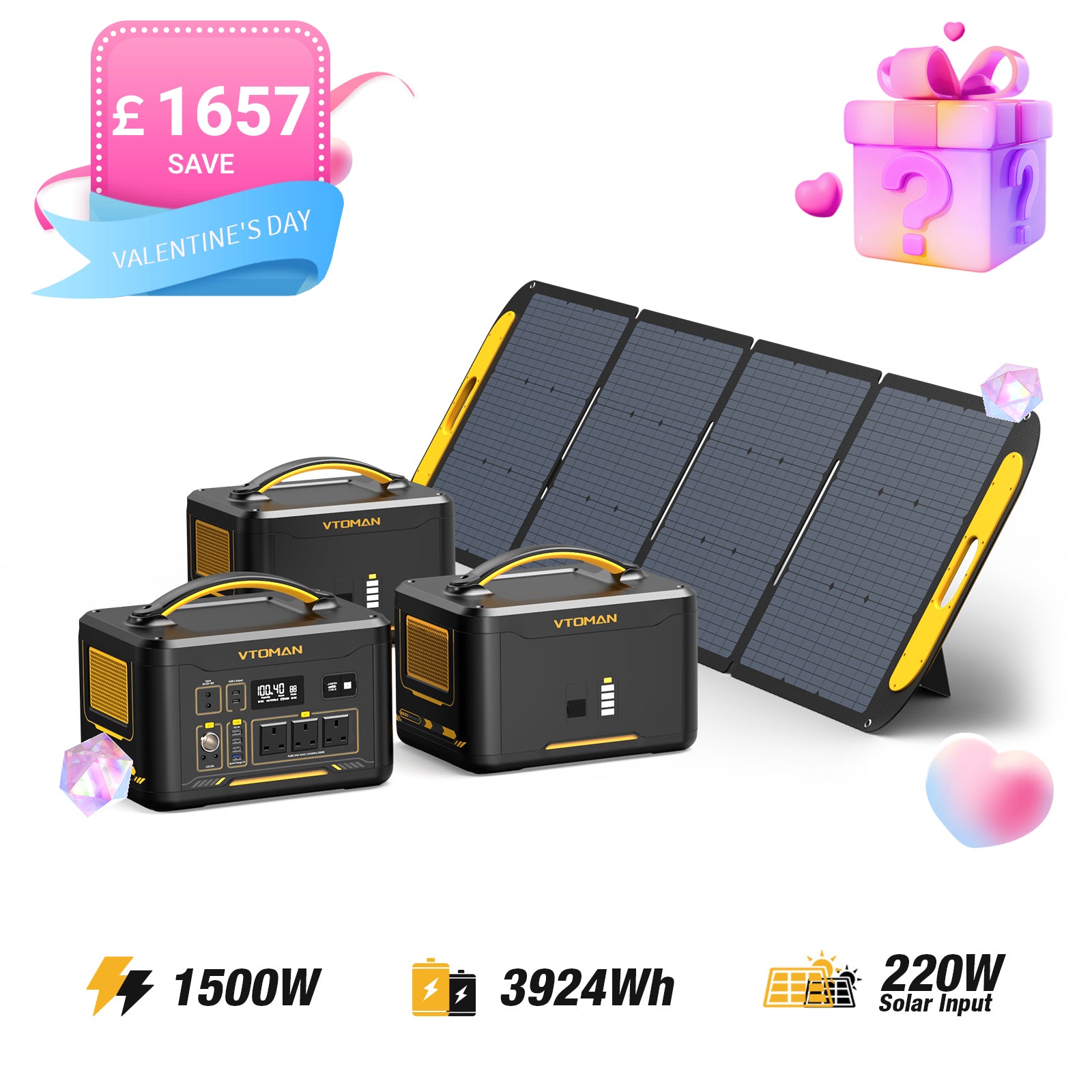 Jump 1500W/3924Wh 220W Solar Generator