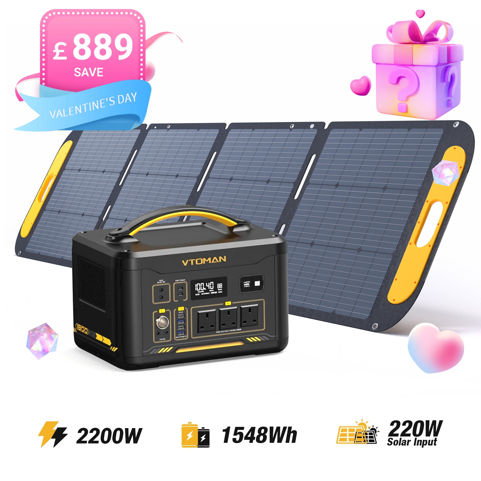 Jump 2200W/1548Wh 220Pro Solar Generator