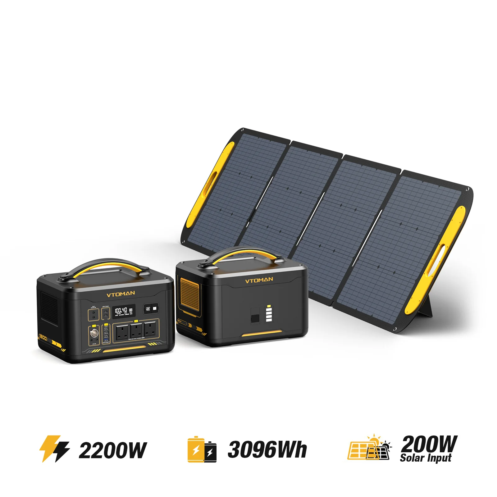 Jump 2200W/3096Wh 200W Solar Generator