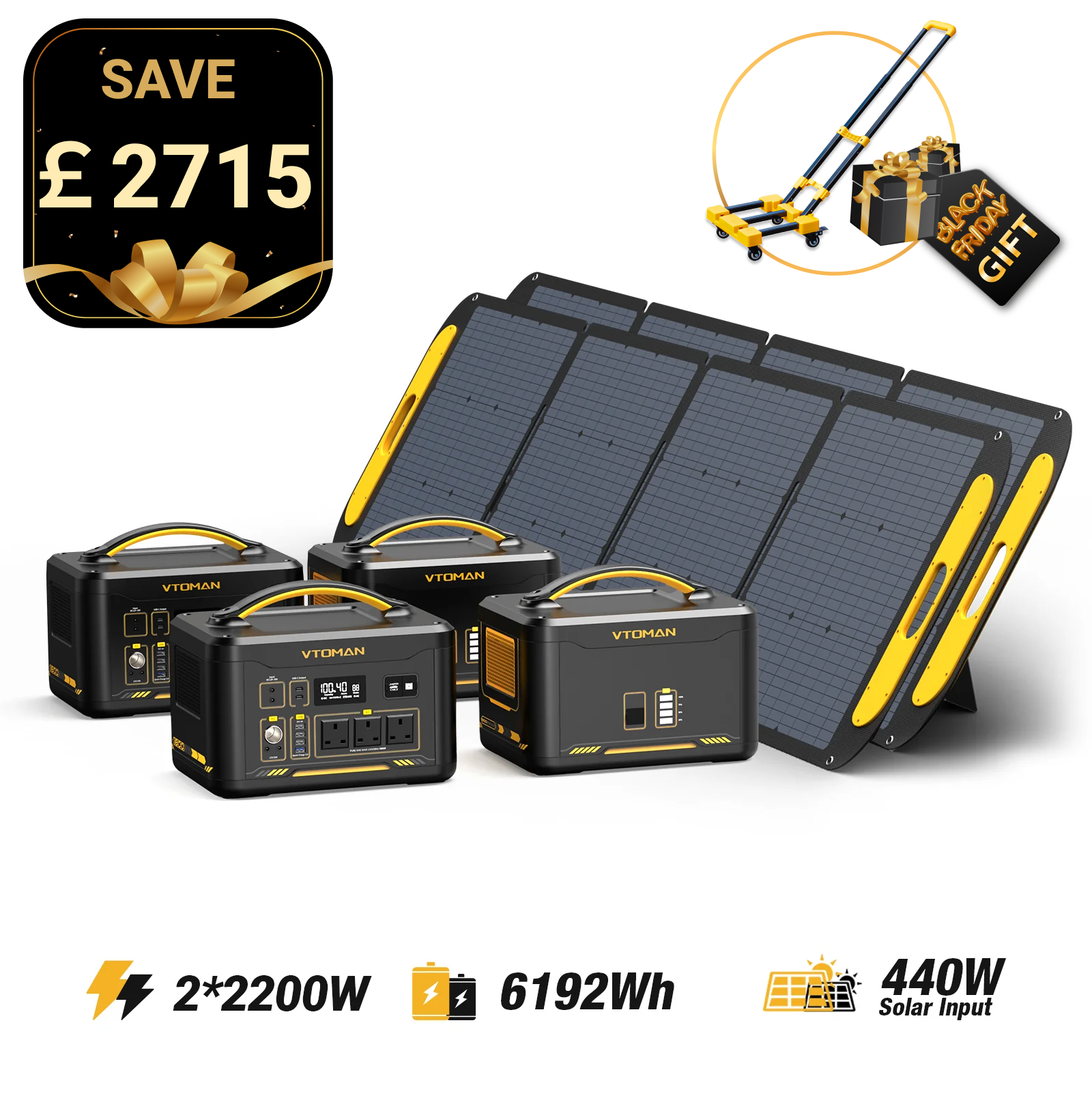 Jump 2200W/6192Wh 440W Solar Generator