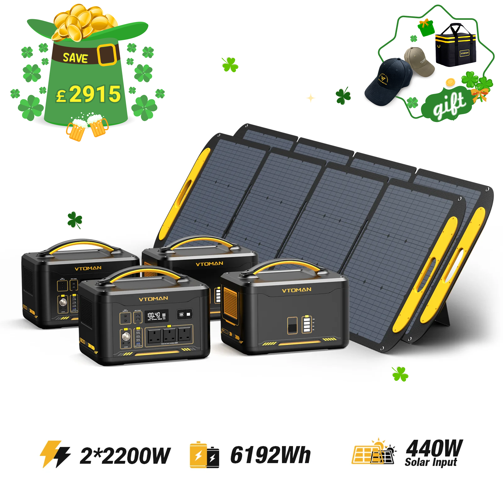 Jump 2200W/6192Wh 440W Solar Generator