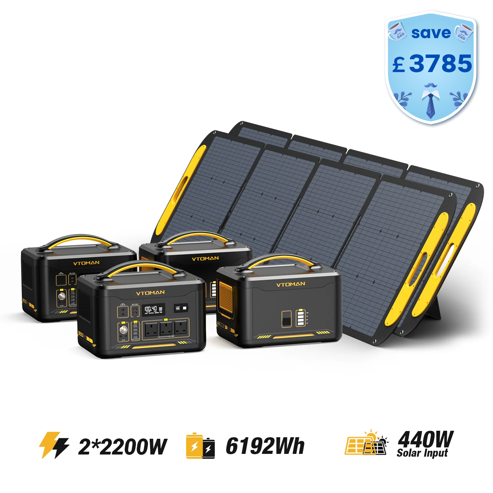Jump 2200W/6192Wh 440W Solar Generator