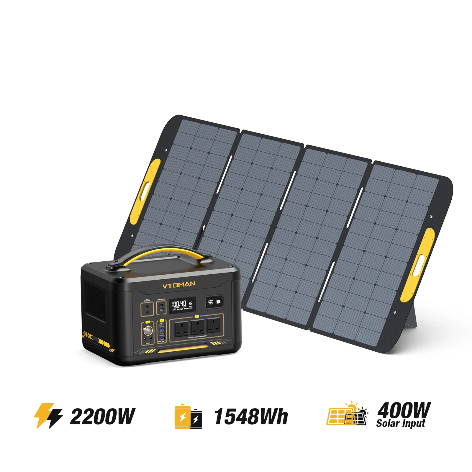Jump 2200W 1548Wh 400W Solar Generator