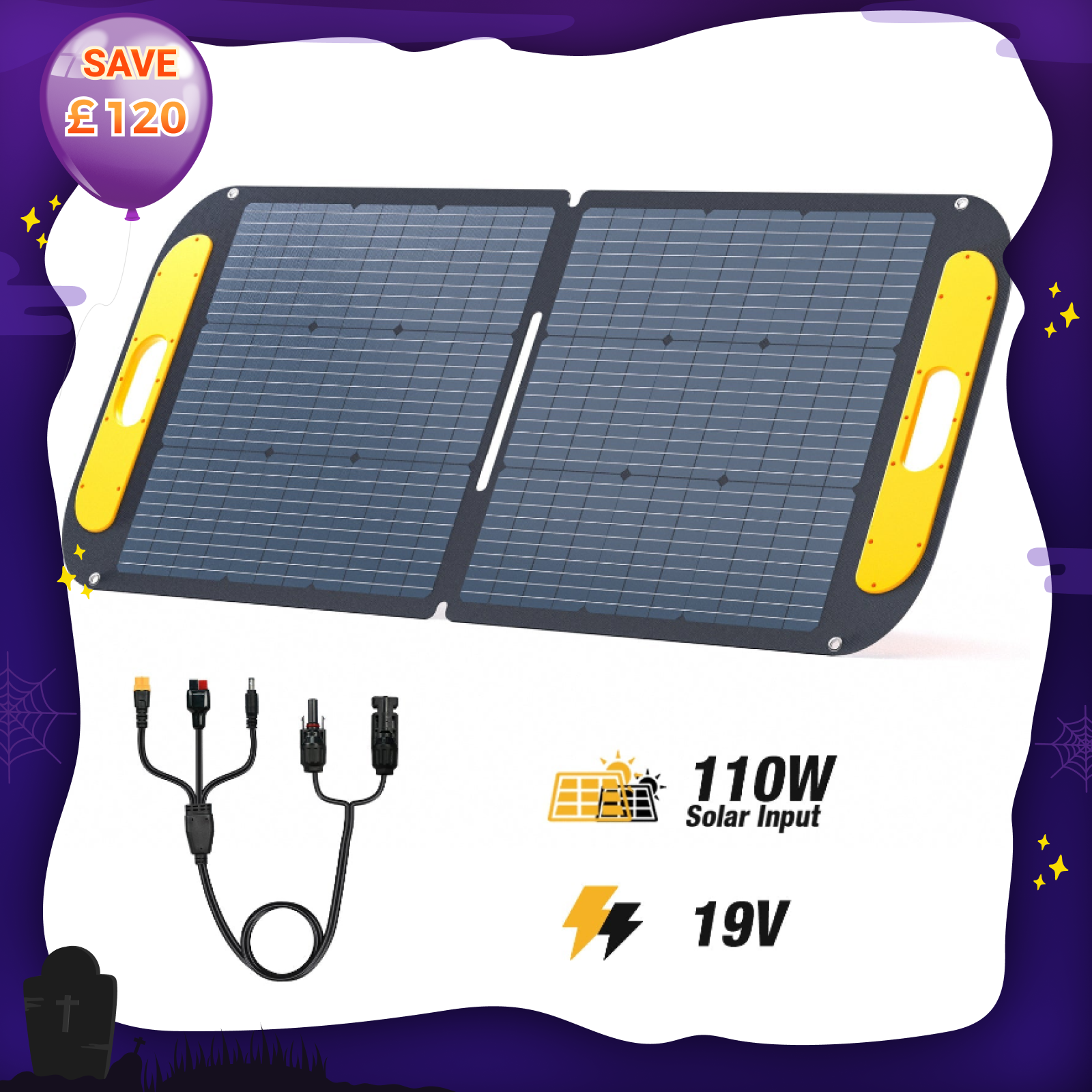 VTOMAN 110W Foldable Portable Solar Panels