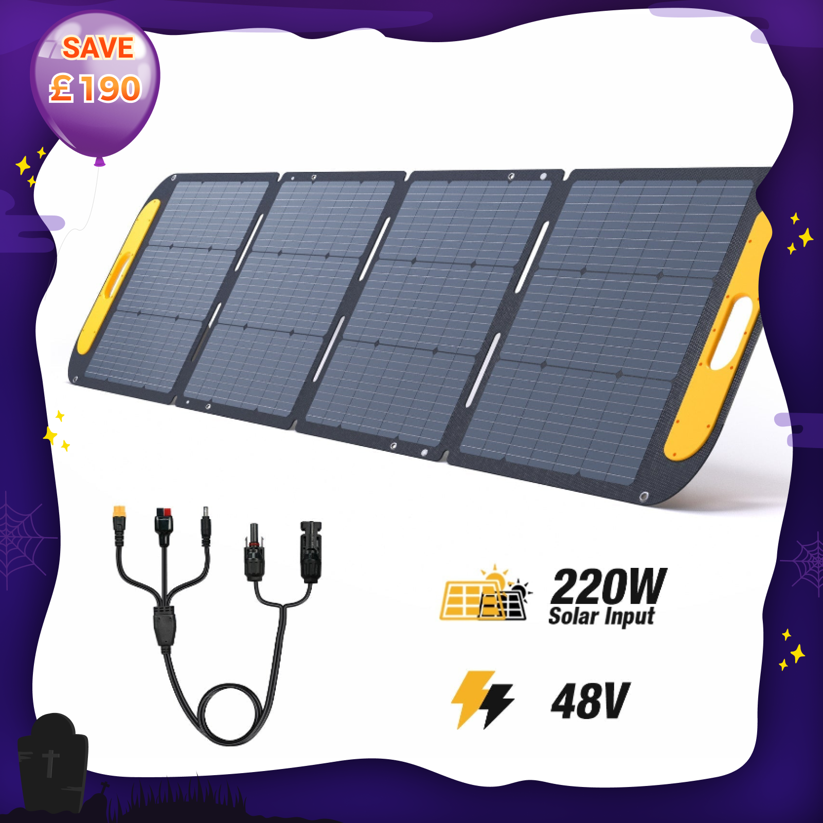 VTOMAN 220W Portable Solar Panel