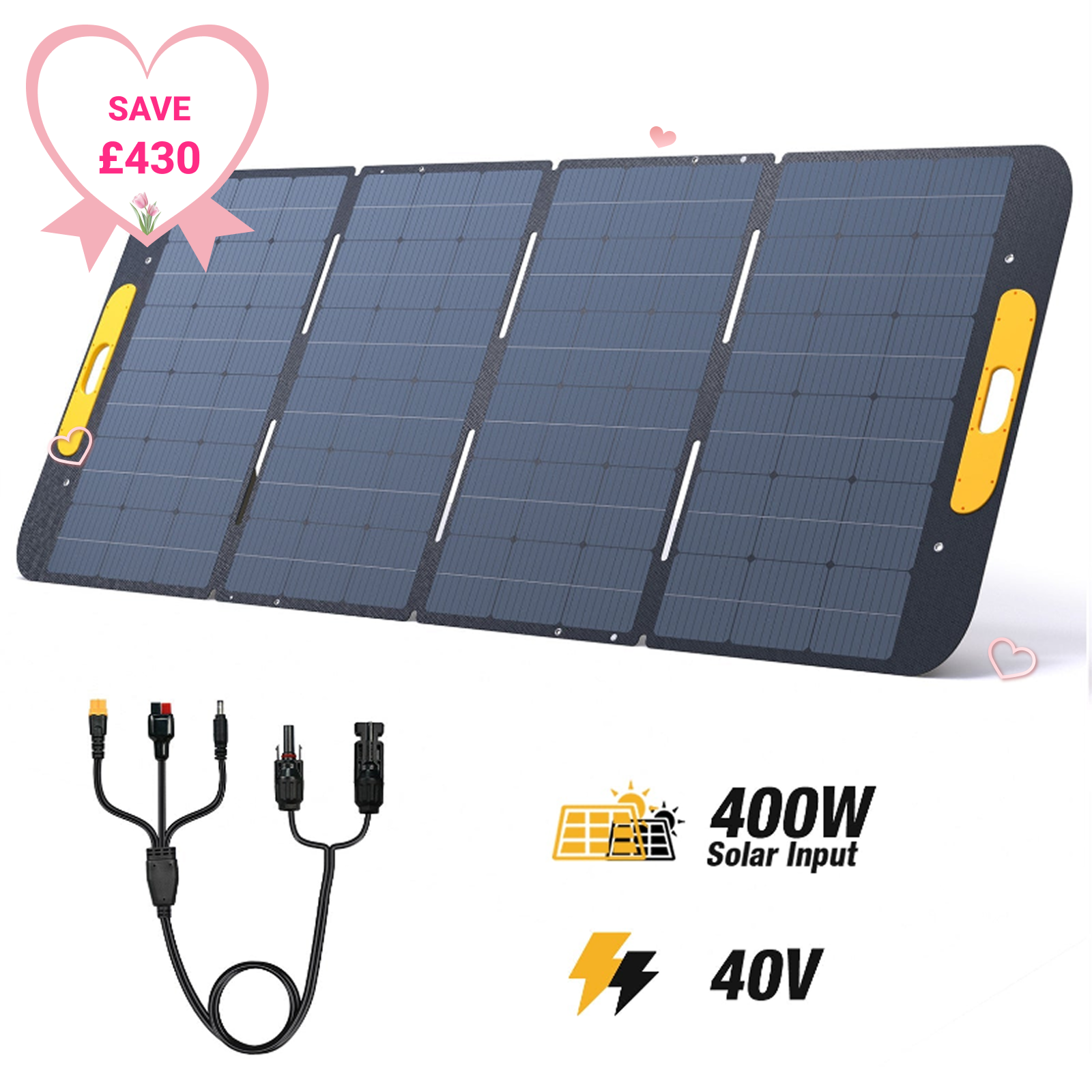 VTOMAN 400W Foldable Portable Solar Panels