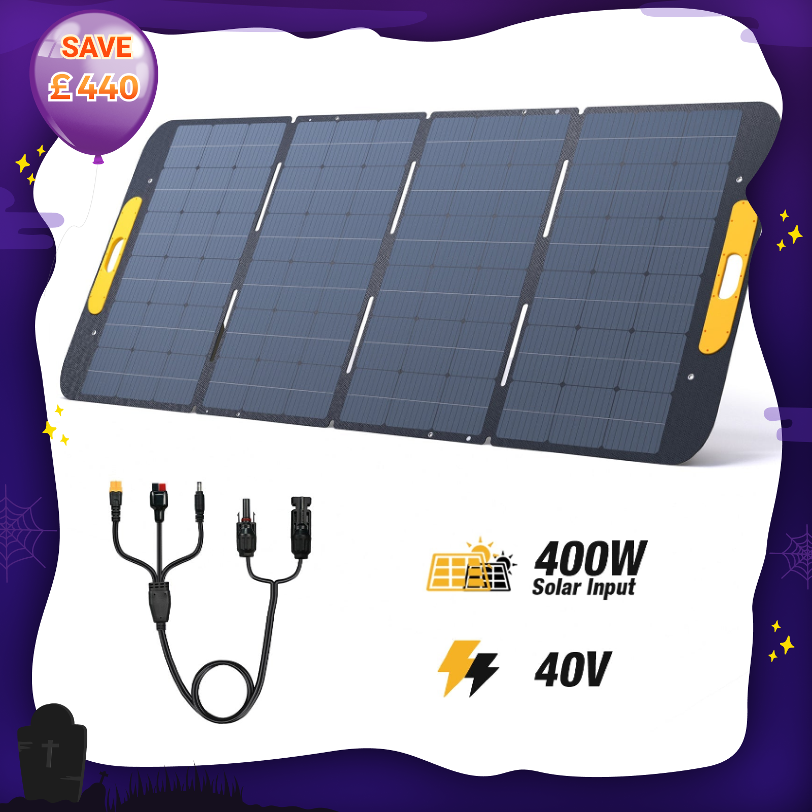 VTOMAN 400W Foldable Portable Solar Panels