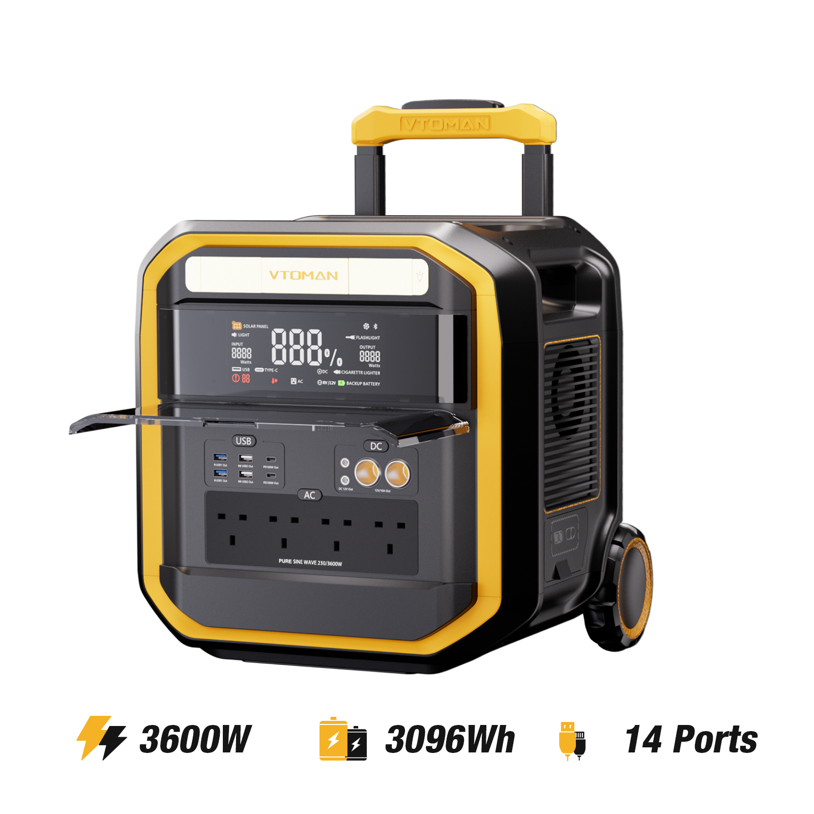 VTOMAN FlashSpeed Pro 3600 Portable Power Station