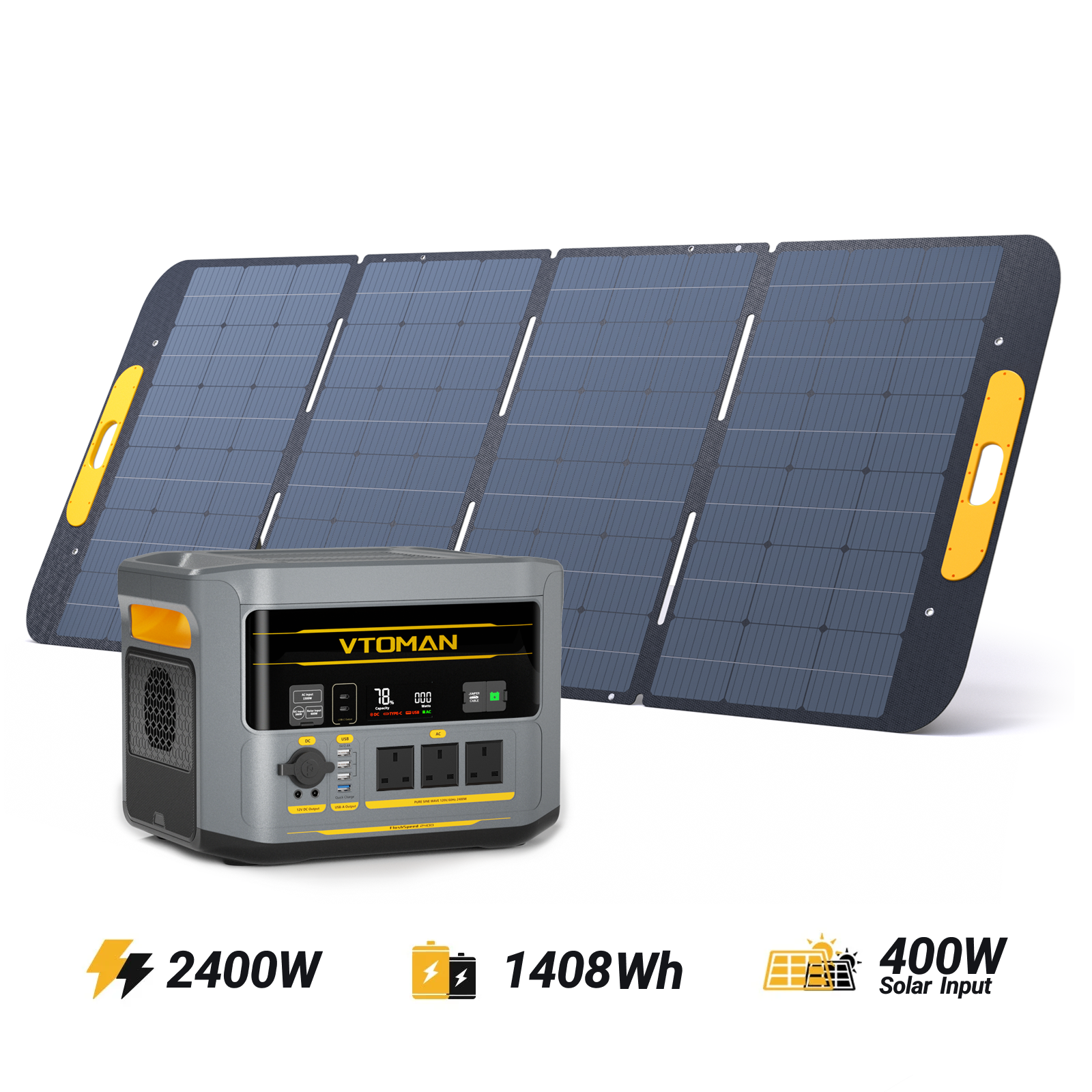 VTOMAN FlashSpeed 2400 400w solar panel
