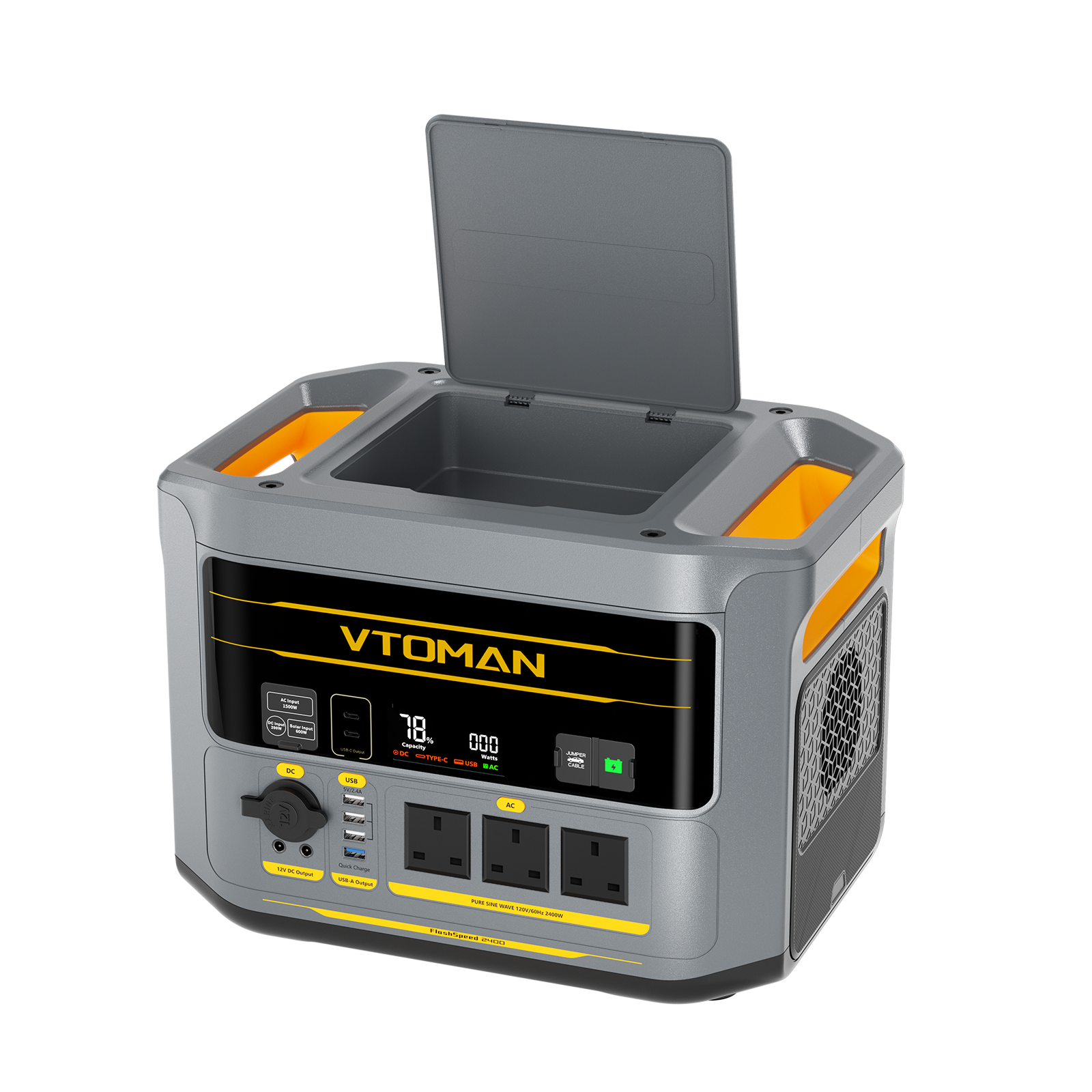 VTOMAN FlashSpeed2400 Power Station above