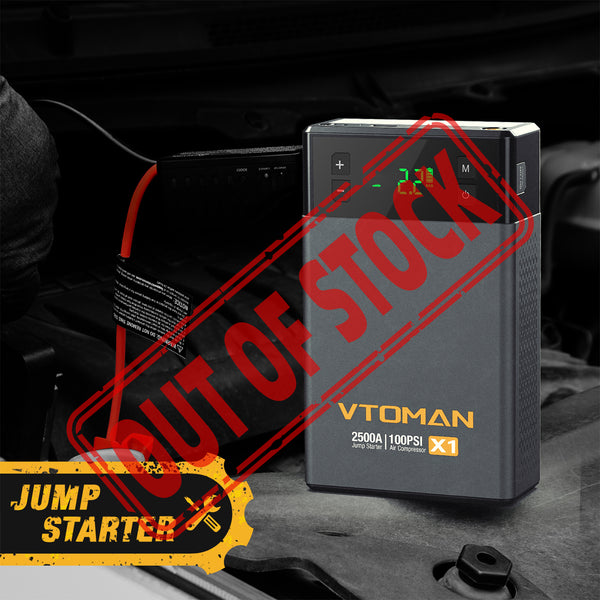 VTOMAN X1 Jump Starter with Air Compressor Black