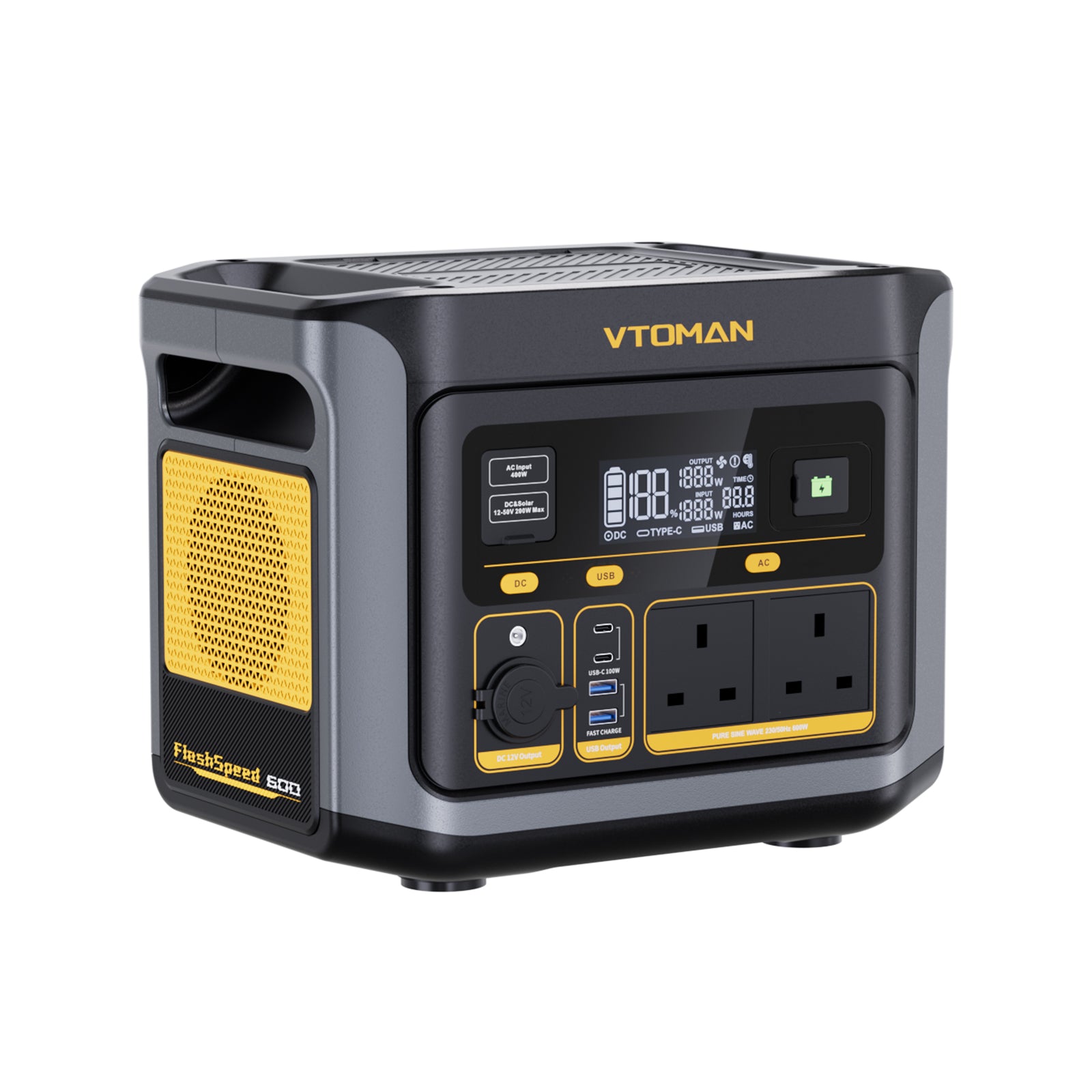 VTOMAN FlashSpeed 600 Portable Power Station